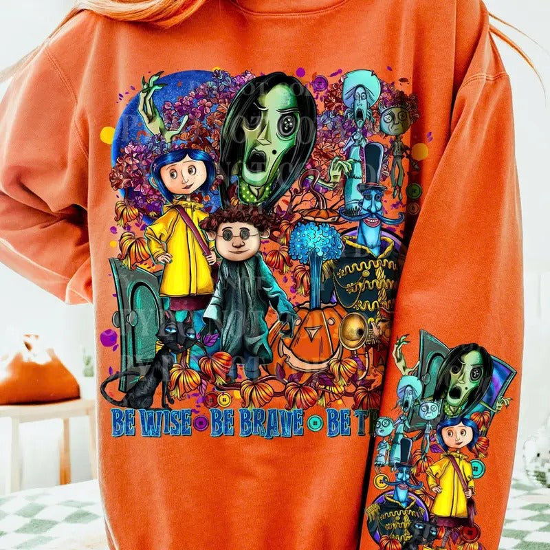 Coraline Halloween Sweatshirt, other mother Coraline T-Shirt, wybie, other world sweatshirt, Best For Coraline Movie,...