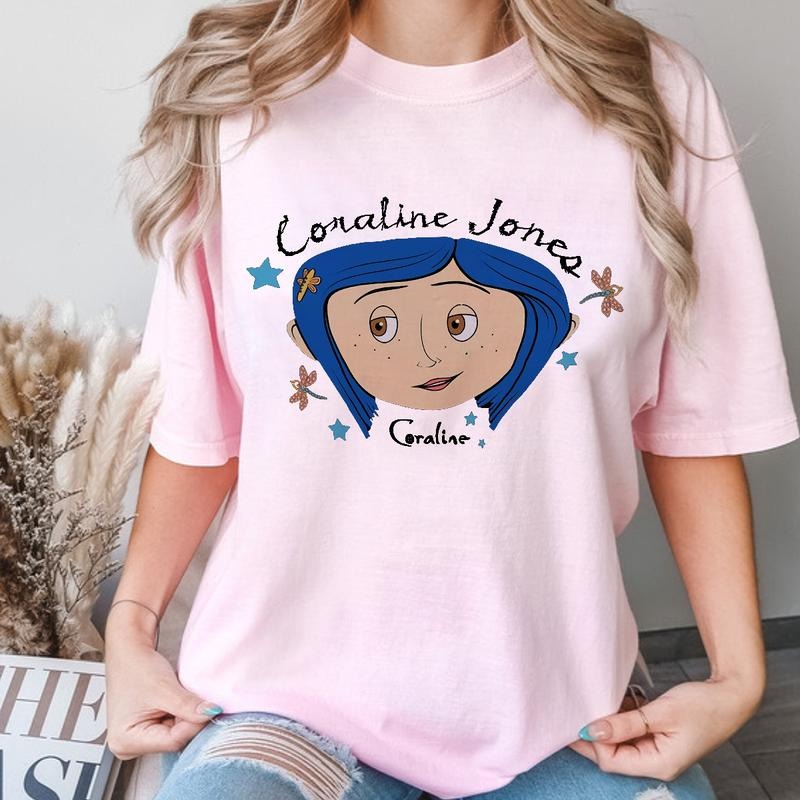 Coraline Jones Shirt, Horror Coraline movies, Horror Character Shirt, Halloween Crewneck Sweatshirt Hoodie | GrindPrints.com