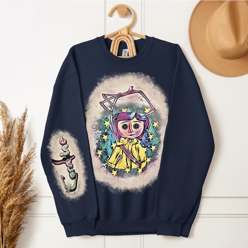 Coraline Movie Hoodie, Funny Shirt 2024, Coraline Movie Vintage Retro HorrorT-Shirt, Coraline Sweatshirt | GrindPrints.com