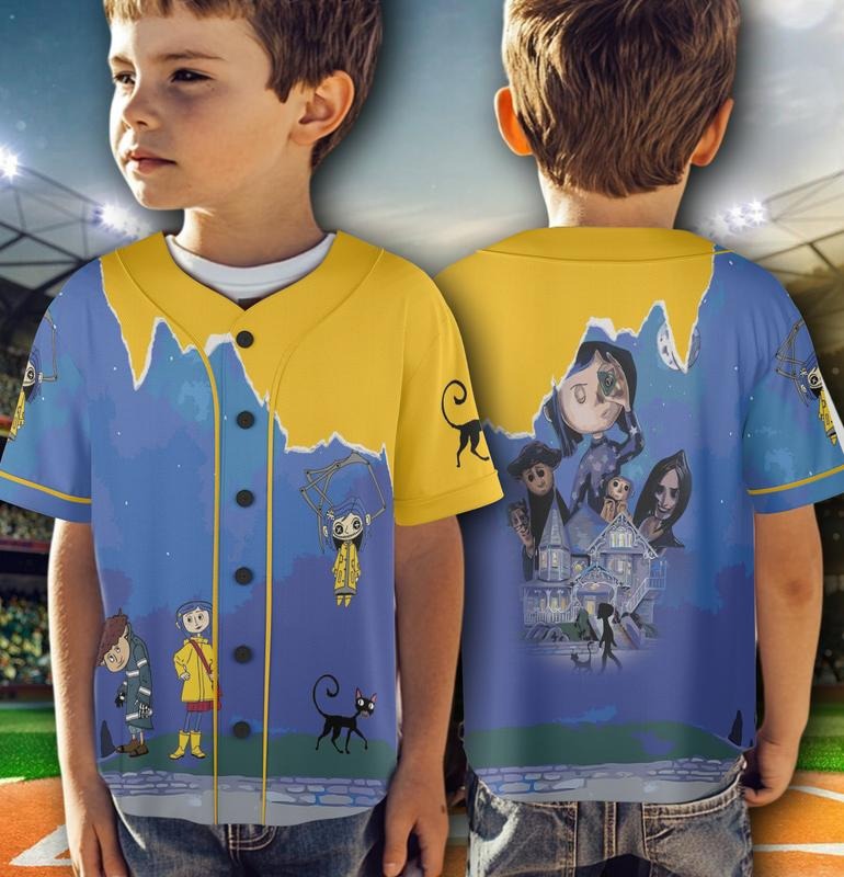 Coraline Movie Vintage Retro Horror Baseball Jersey T-Shirts, Hoodie, Sweatshirt | GrindPrints.com