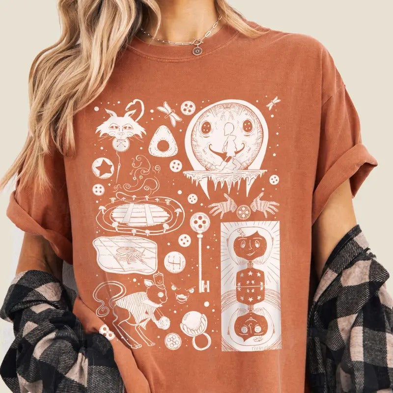 Coraline Movie Vintage Retro Horror Unisex TShirt, other mother Coraline T-Shirt, wybie, other world sweatshirt, Best For...