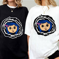 Coraline in tunnel shirt, Coraline horror movies tshirt, Horror Character Shirt, Halloween Crewneck Sweatshirt Hoodie