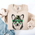 Corgi, Adorable Dog, St Patrick's Day, Lucky, Irish Sweatshirt, Crew Neck, Women's, Crewneck T-Shirts, Hoodie