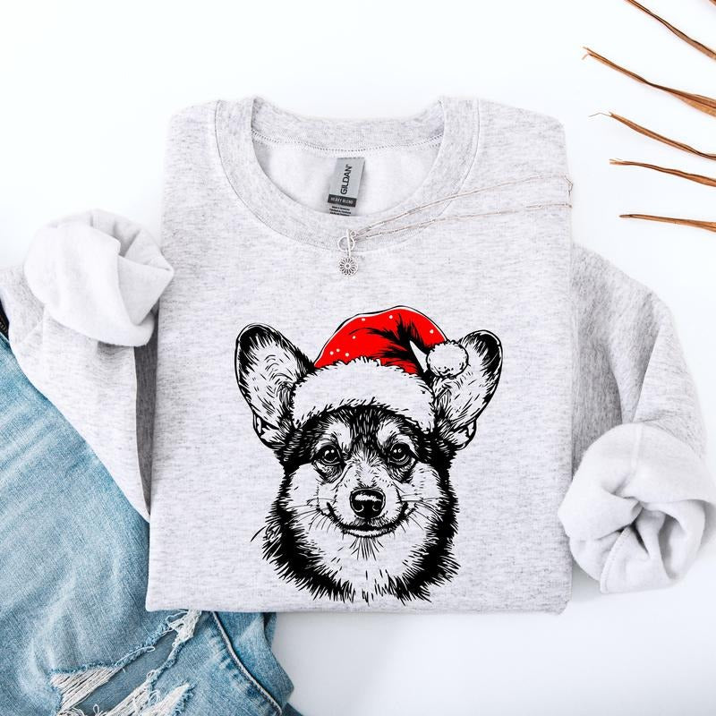 Corgi, Dog Lover Apparel, Pet, Dog Breed, Cute Sweatshirt, Crew Neck, Women's, Crewneck T-Shirts, Hoodie | GrindPrints.com