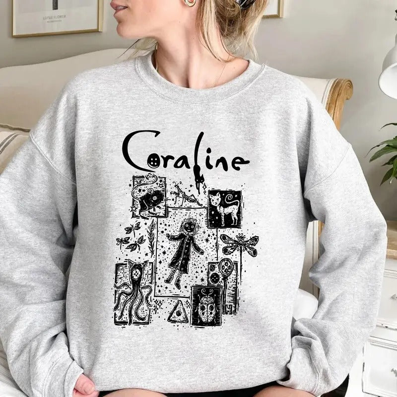 Corra.linee Movie Sweatshirt, Halloween Movie T-shirt, Gift for Women and Men Unisex T-shirt, Cor.ralinee Sweatshirt,...