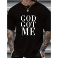[Cotton  Graphic Tee] 100% Cotton  Men's God Got Me Graphic Tee - Comfortable Durable Stylish Casual Clothing