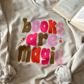 Books Are Magic Sweatshirt - Unisex Fit, Polyester/Cotton Blend - Pullover T-Shirts, Hoodie | GrindPrints.com
