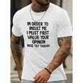 [Cotton Blend Graphic Tee] Machine Washable Cotton Blend Men's Fashion Graphic Tee