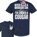 Cougar 2 Sided Shirt by Gildan Soft Style Tee - Bigthree Apparel - Black - white Graphic Design for Men and Women