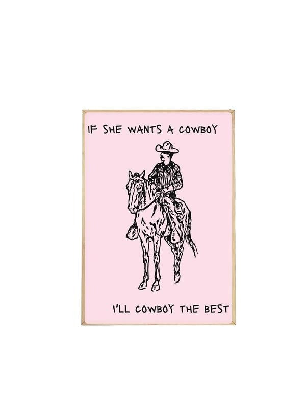 Country, Cowboy Lyrics Art, Coastal Cowgirl Poster, Zach Fan Merch, Pink Western Wall Art, Vintage Cowboy, Gifts For...