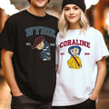 Couple Hooide, Wybie and Coraline Couple Couple Sweatshirt, Cute Coraline T-Shirt, Valentine Movie Hoodie Shirt, Coraline...