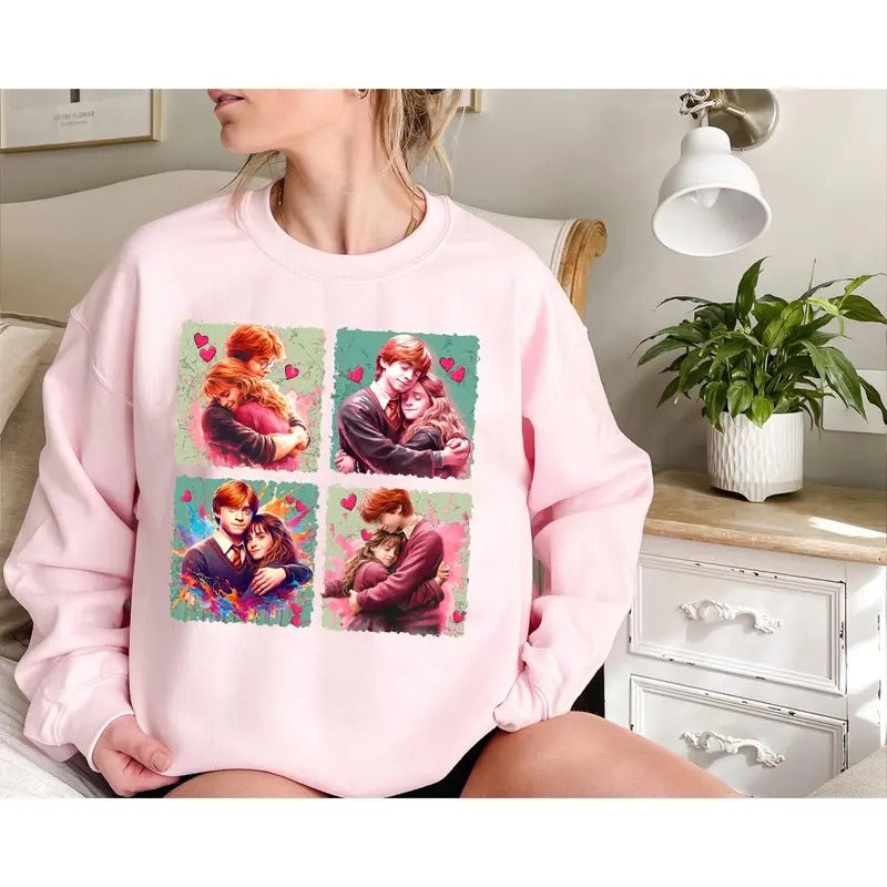 Couple Magical Wizard School Sweatshirt, HP fans Shirt, Valentine gift Hoodie | GrindPrints.com