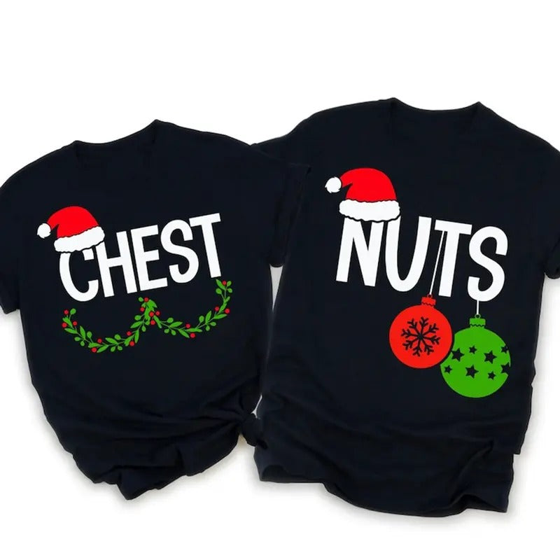 Couples Shirts Funny Shirt Couple Chest Nuts Shirt Boyfriend Husband Ugly T-Shirts, Hoodie, Sweatshirt