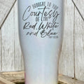 Courtesy Of The Red, White, And Blue Cursive Tumbler T-Shirts, Hoodie, Sweatshirt | GrindPrints.com