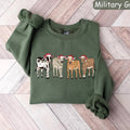 Cow Christmas Sweatshirt, Cow Lover Gift, Christmas Cow Shirt, Christmas Crewneck, Funny Christmas Shirt, Farm Christmas,...
