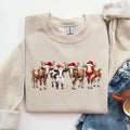 Cow Christmas Sweatshirt, Farm Christmas Shirt, Cow Lover Gift, Christmas Cow Sweater, Christmas Crewneck, Women...