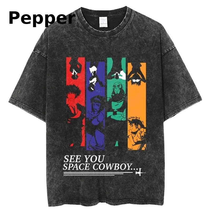 Cowboy Bebop Crew Multi-Color Graphic Tee, See You Space Cowboy Shirt, Anime Character T-Shirt Hoodie, Sweatshirt