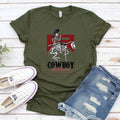 Cowboy Killer Graphic Tee - Retro T-Shirt with Cowboy Design, Short Sleeve, Cotton Blend, Casual Men's Wear, Country...