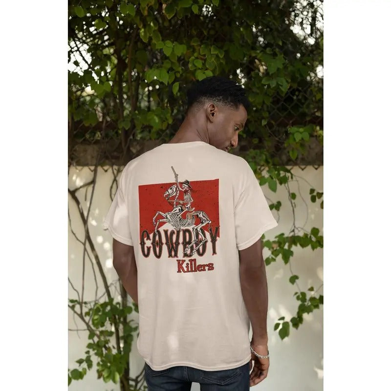 Cowboy Marlb0r0 Killer Rodeo 90s Vintage 2000s Western Shirt Retro Cowboy Rodeo Relaxed Shirt Wild West 2sides Vintage Cotton Shirt T-Shirts, Hoodie, Sweatshirt