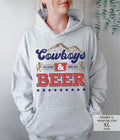 Cowboys And Beer Hoodies, The Legend Hooded Sweatshirt, Southern Sweatshirt, Alcohol Sweatshirt, Country Music...