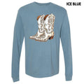 Cowgirl Boots Faux Rhinestone Long Sleeve Comfort Colors T-Shirt Hoodie, Sweatshirt | GrindPrints.com