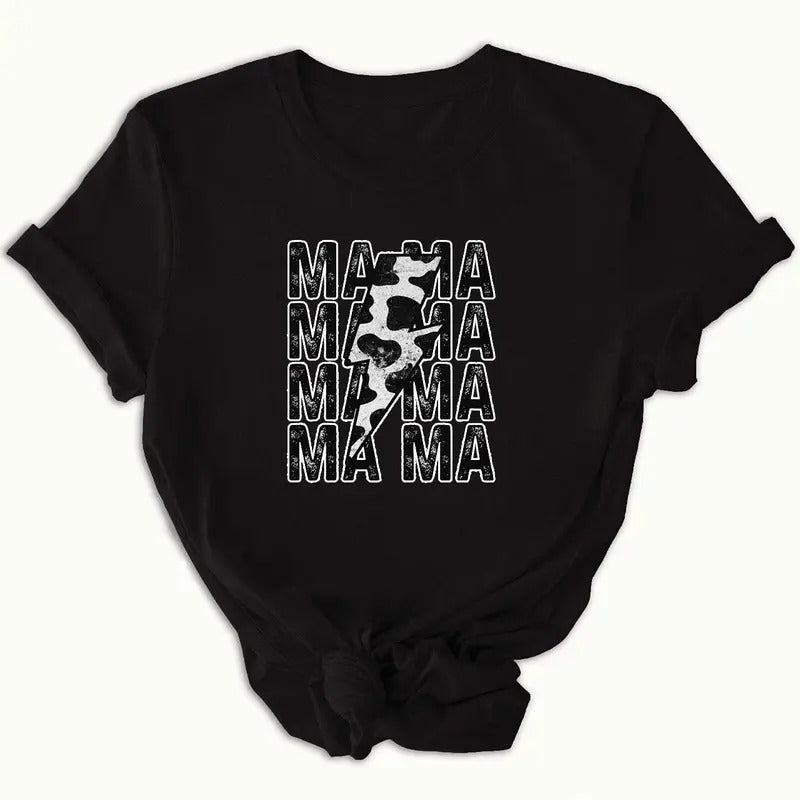 Cowprint Mama Cowboy Shirt, Gift For Woman and Man Unisex T-Shirt Casual Clothing Hoodie, Sweatshirt | GrindPrints.com