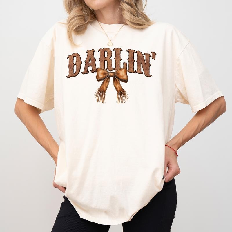 Cowquette Darling Western Comfort Colors Shirt Coquette Retro Cowgirl Rodeo Vintage Country Girl Her T-Shirts, Hoodie, Sweatshirt