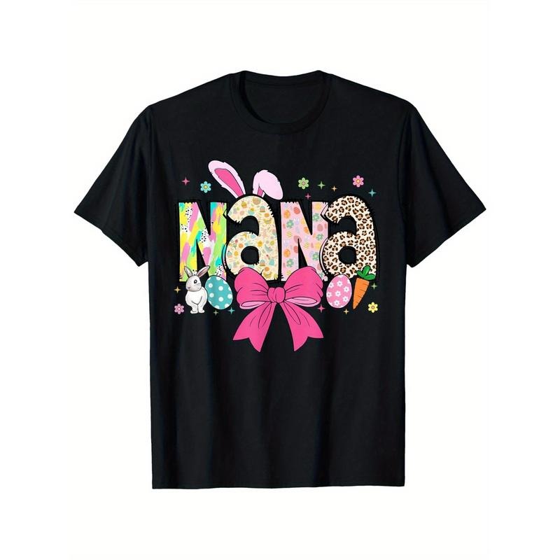 Cozy Comfort | Nana Bunny Rabbit Ears & Bow Mother's Day T-Shirt