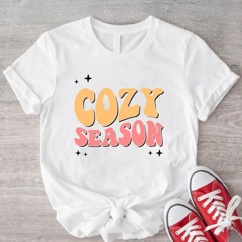 Cozy Season Thanksgiving Shirt Retro Fall Lover Weather Shirt Halloween T-Shirts, Hoodie, Sweatshirt