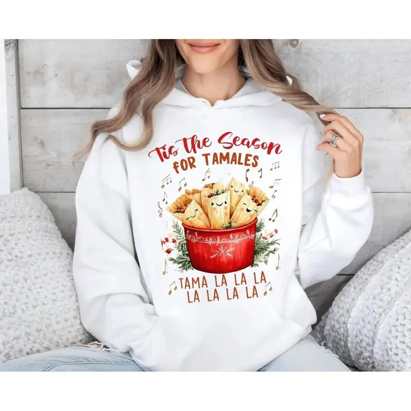 Cozy Tamales Sweatshirt for Holiday Cheer, Vintage Mexican Food Vibes, Unisex Pullover for Christmas Celebrations and...