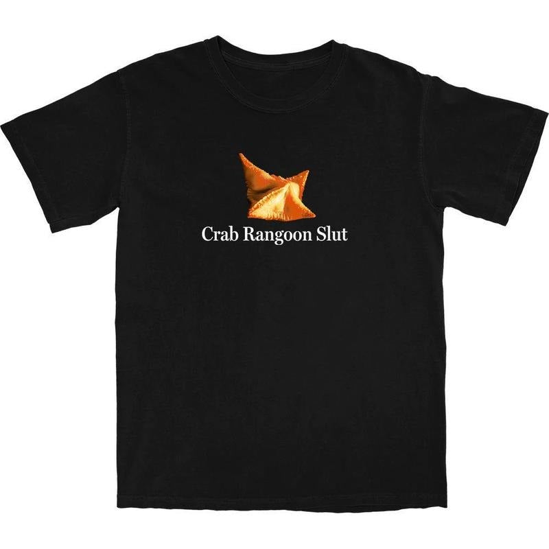 Crab Rangoon Slut Cotton Funny Casual Shortsleeve T-Shirt Menswear Top Hoodie, Sweatshirt | GrindPrints.com