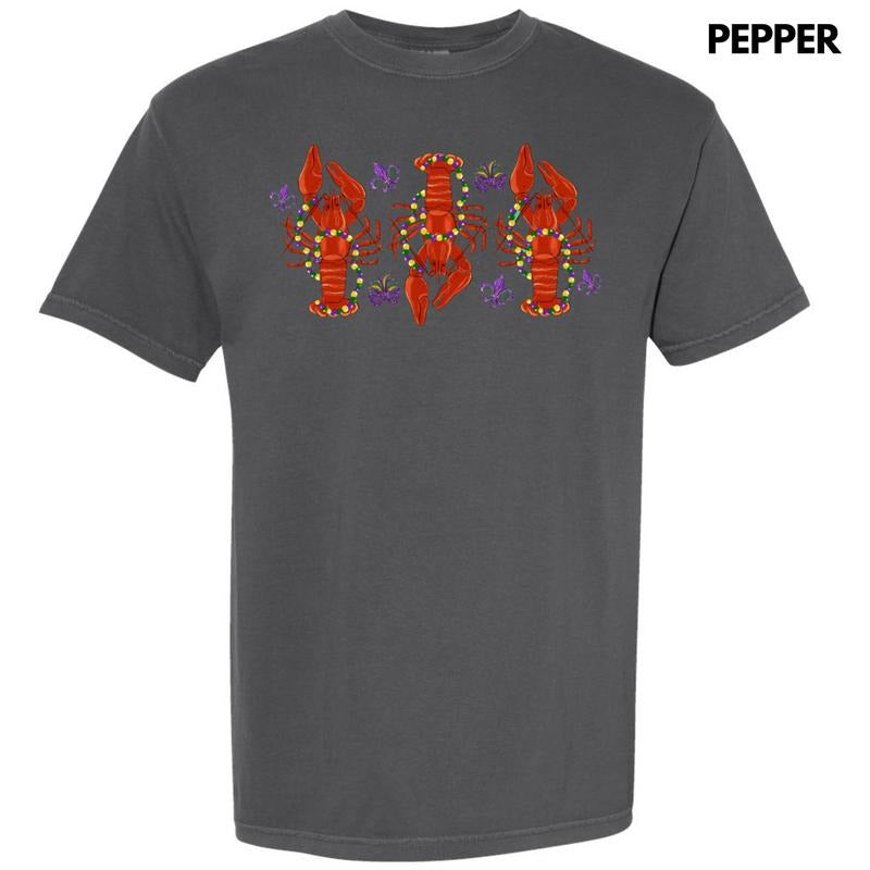 Crawfish Mardi Gras Comfort Colors T-Shirt Hoodie, Sweatshirt | GrindPrints.com
