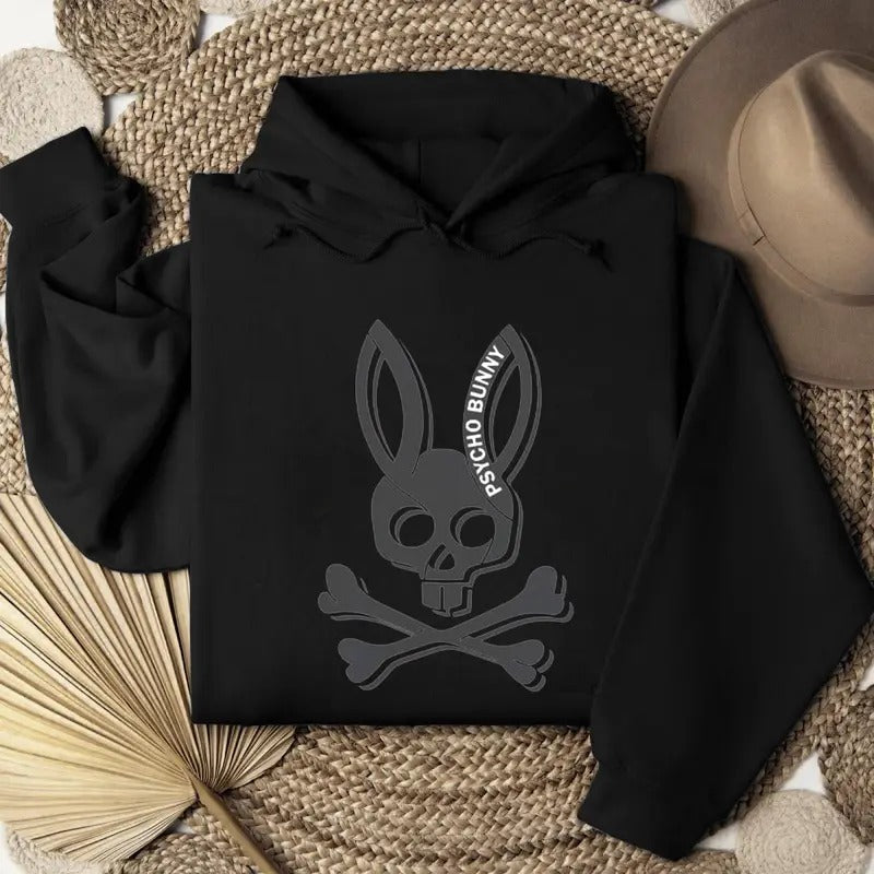 Crazy Bunny Hoodie, Psycho Bunny Skull & Bone, Punk, Cool Shirtstyle{n002}2 T-Shirts, Sweatshirt | GrindPrints.com
