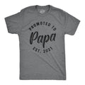 Crazy Dog Mens Promoted To Papa 2024 2023 2022 2021 Graphic T Shirt New Baby Family Tee Hoodie, Sweatshirt | GrindPrints.com