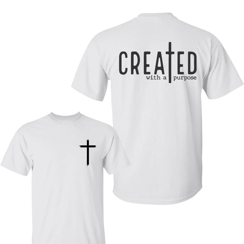 Created With A Purpose Shirt, Faith T-Shirt, Bible Quotes Shirt, Trendy Christian Tee, Unisex Shirt, Gift For Him, Gift...