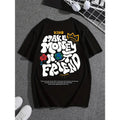 Creative Alphabet Print Men's Fashion Tee, Casual Short Sleeve Round Neck T-shirt, Summer Outdoor Menswear Top...