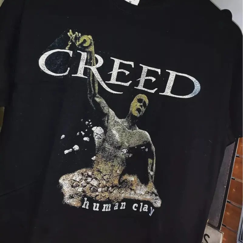 Creed Band Human Clay Tour Black Shirt Cotton T-Shirts, Hoodie, Sweatshirt