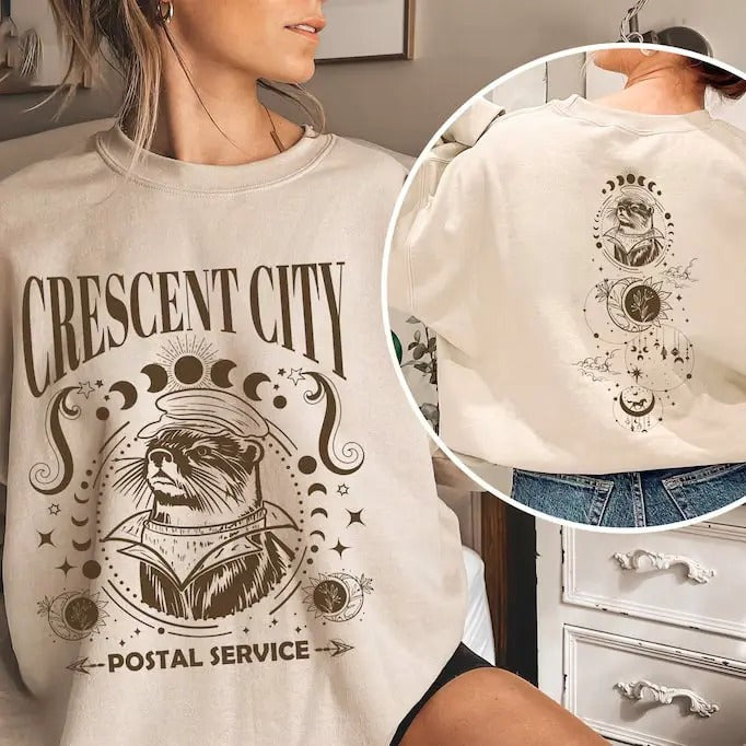 Crescent City Postal Service sweatshirt, House of Earth and Blood, Crescent city otter, SJM Merch, Crescent City, SJM...