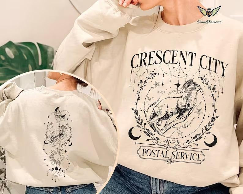 Crescent City Postal Service, House of Earth and Blood, Crescent city otter, Sarah J Maas, Crescent City shirt, SJM...