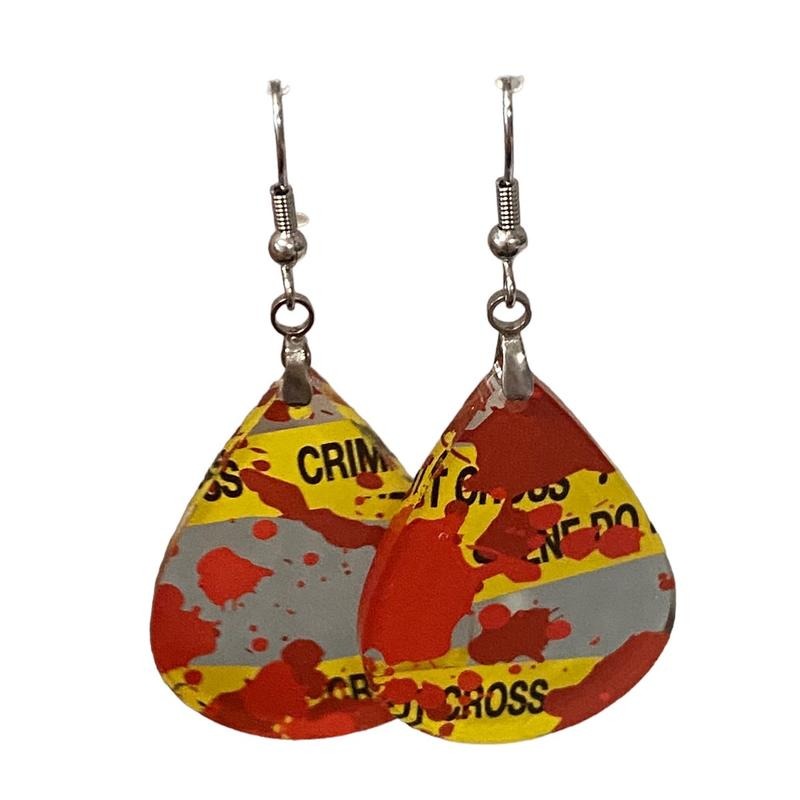 Crime Scene Teardrop Earring T-Shirts, Hoodie, Sweatshirt | GrindPrints.com