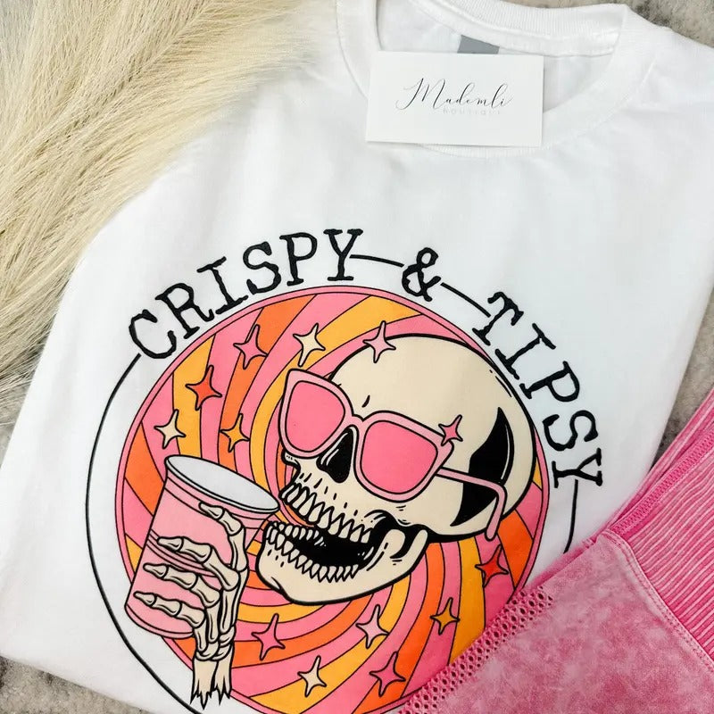 Crispy & Tipsy Graphic Top T-Shirts, Hoodie, Sweatshirt | GrindPrints.com