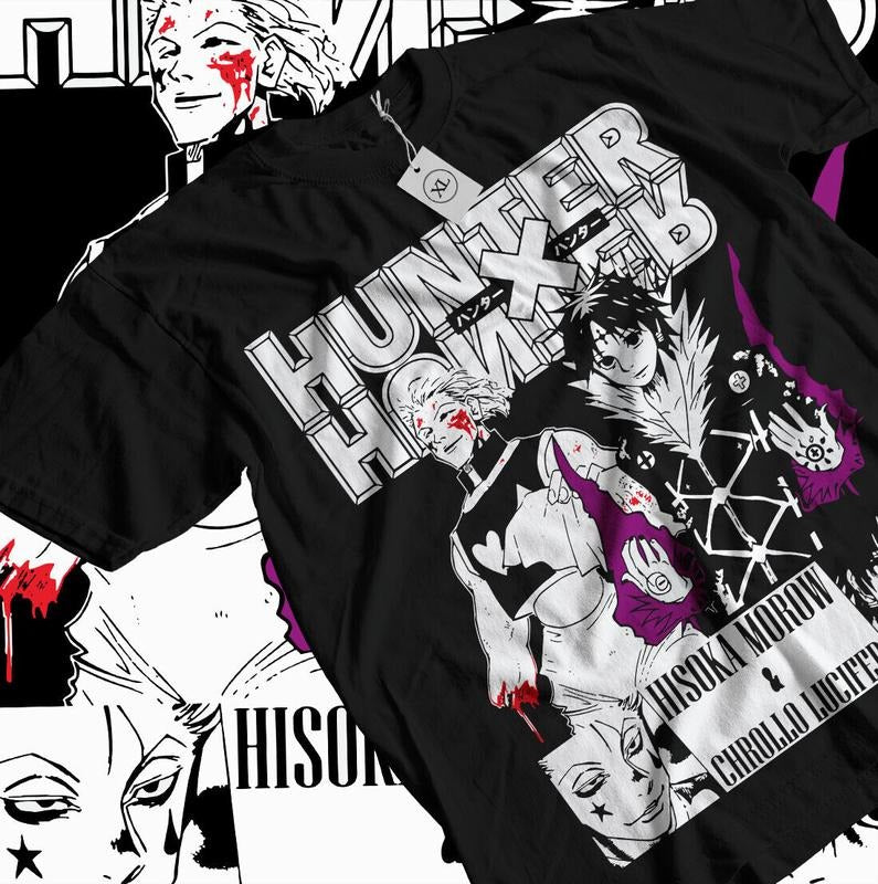 Crollo x Hisoka T-Shirt S-4XL Hunter X Hunter Manga Strip Anime Gift Shirt Tshirt S-4XL Hoodie, Sweatshirt | GrindPrints.com