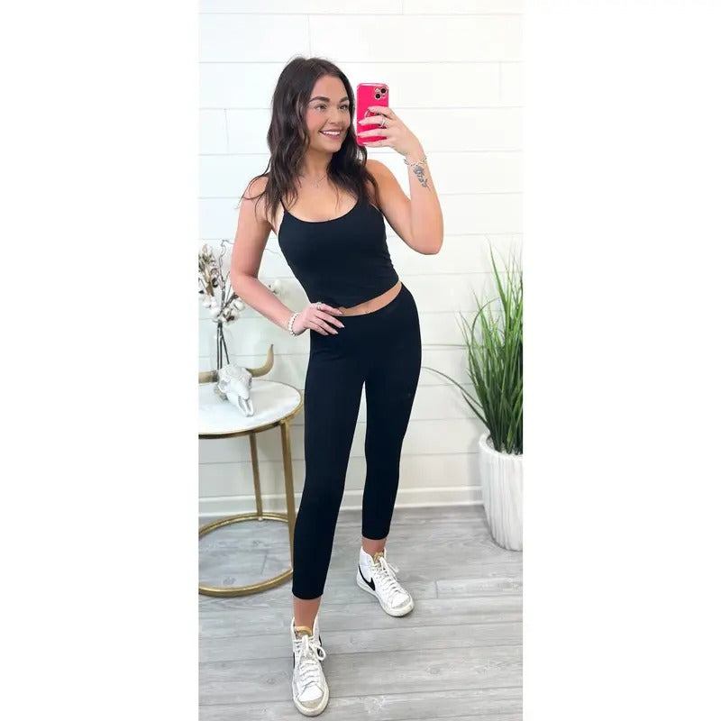 Cropped Cotton Capri Leggings T-Shirts, Hoodie, Sweatshirt | GrindPrints.com