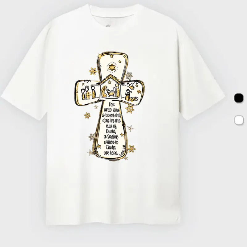 Cross Design with Luke T-Shirt, Perfect Gift, Outdoors T-Shirt, Cotton Unisex T-Shirt Hoodie, Sweatshirt | GrindPrints.com