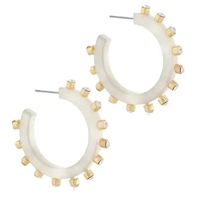 Crystal Studded Hoop Earrings T-Shirts, Hoodie, Sweatshirt | GrindPrints.com