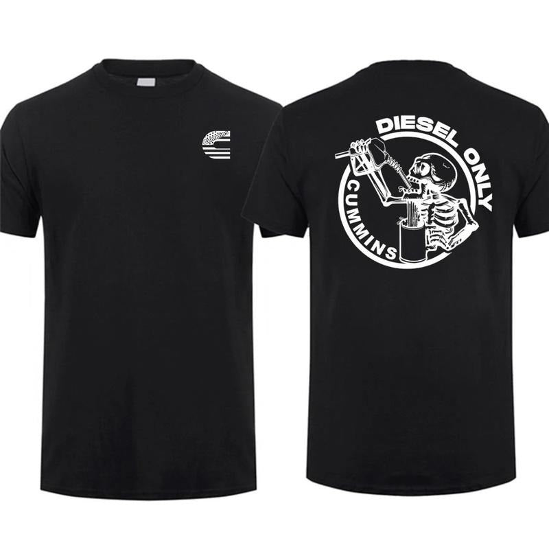 Cummins Power 2-sided T-shirt Men Cotton Tee, Menswear Car Parts Short Sleeve Hoodie, Sweatshirt | GrindPrints.com