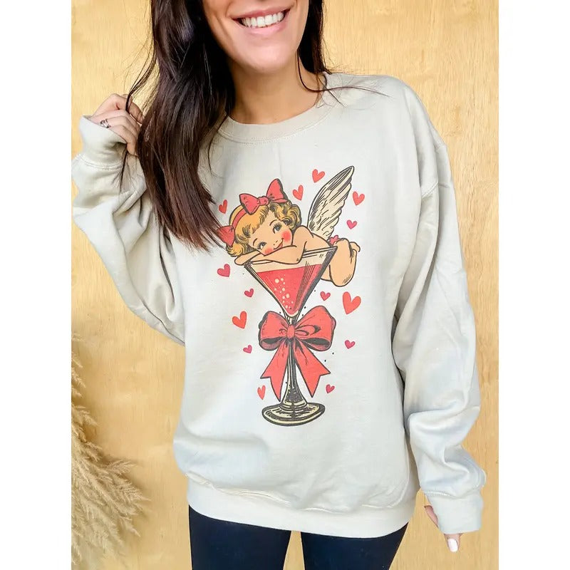 Cupid Martini Graphic Top T-Shirts, Hoodie, Sweatshirt | GrindPrints.com