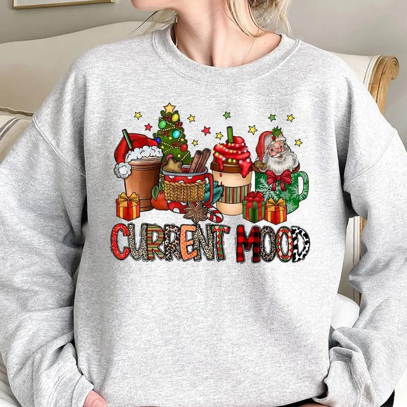 Current Mood Christmas Crewneck Sweatshirt, Hoodie, T-shirt | GrindPrints.com