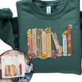 Custom Bookshelf Sweatshirt, Personalized Book Crewneck, Gift for book lover T-Shirts, Hoodie | GrindPrints.com