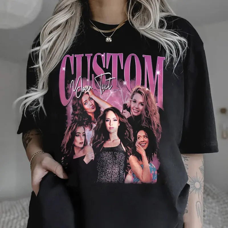 Custom Bootleg Rap T-shirt, Custom Bootleg Comfort Color Shirt, 90s Vintage Bootleg Shirt, Custom your own Photo, Vintage...
